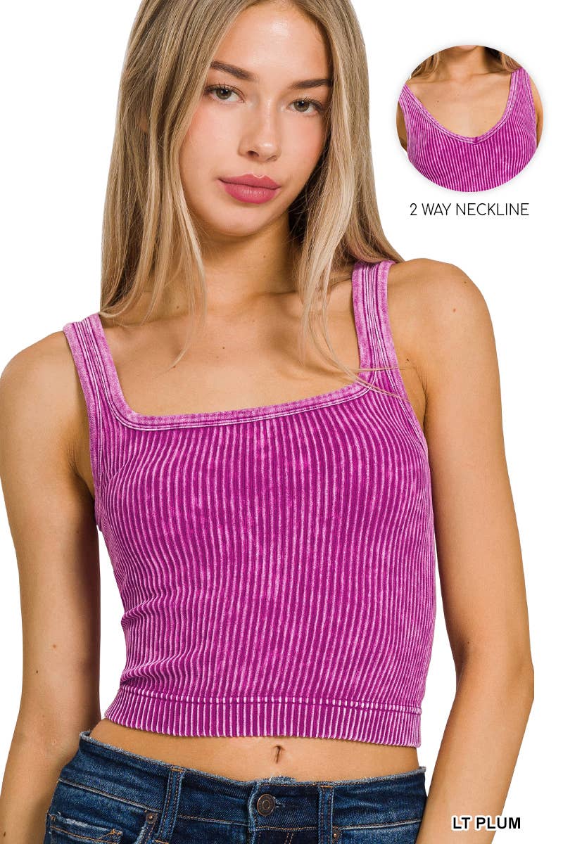 Premium Washed Seamless 2-way Tank
