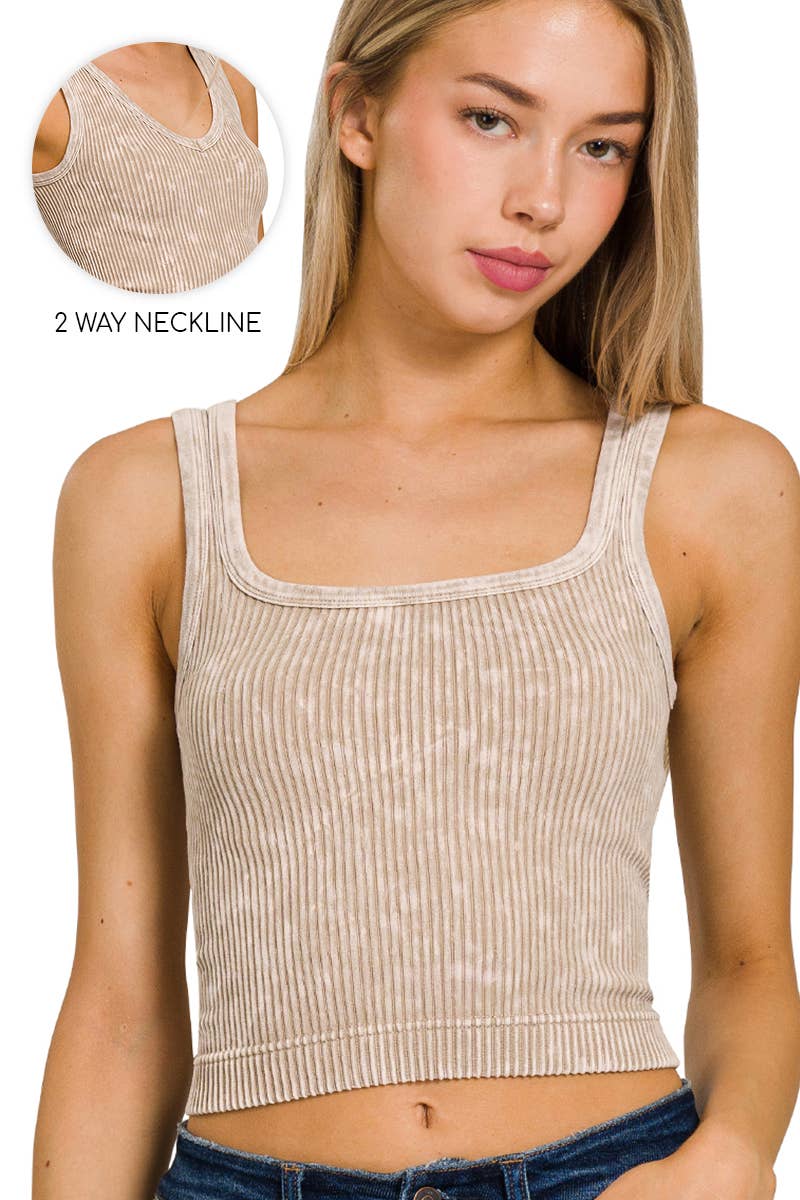 Premium Washed Seamless 2-way Tank