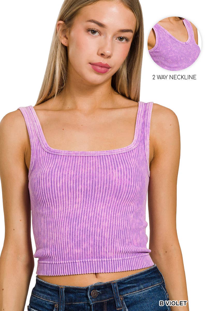Premium Washed Seamless 2-way Tank
