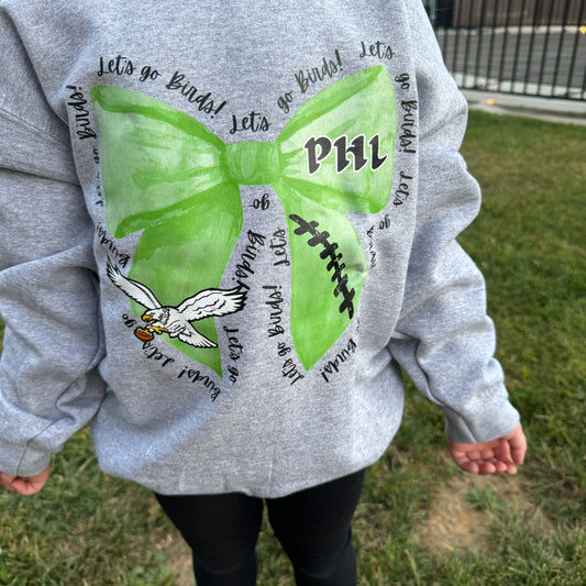 PHL Football Bow Sweatshirt