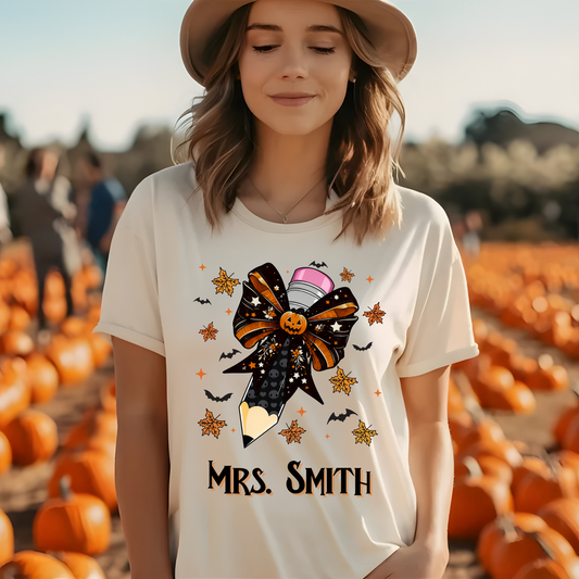 Personalized Teacher Spooky Tee