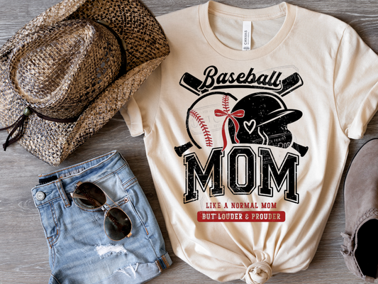 Baseball Mom Louder & Prouder Tee