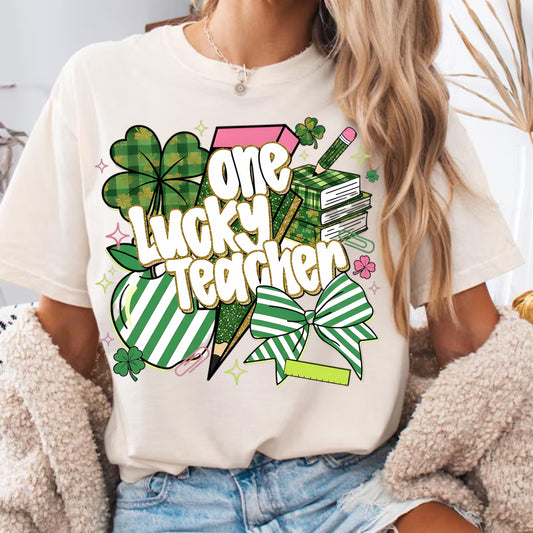 One Lucky Teacher Tee